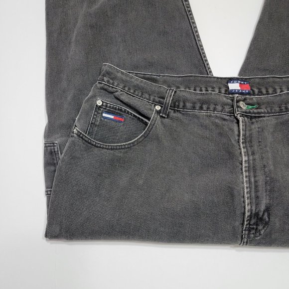 Tommy Hilfiger Vintage Black Jeans - BIG LOGO - 42 - Picture 4 of 9